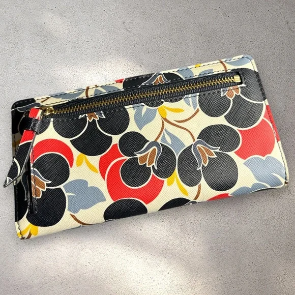 Kate Spade Cameron Breezy floral leather slim bifold wallet - Picture 1 of 8